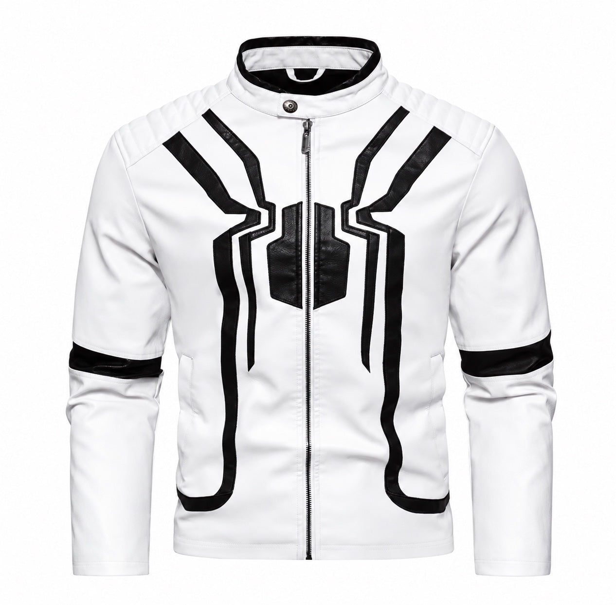 Chaqueta RAVENTO blanca con diseño negro