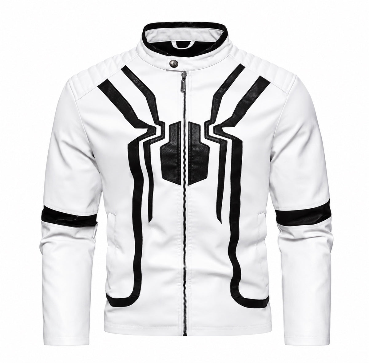 Chaqueta RAVENTO blanca con diseño negro