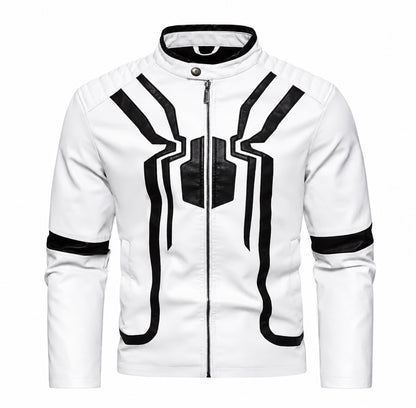 Chaqueta RAVENTO blanca con diseño negro