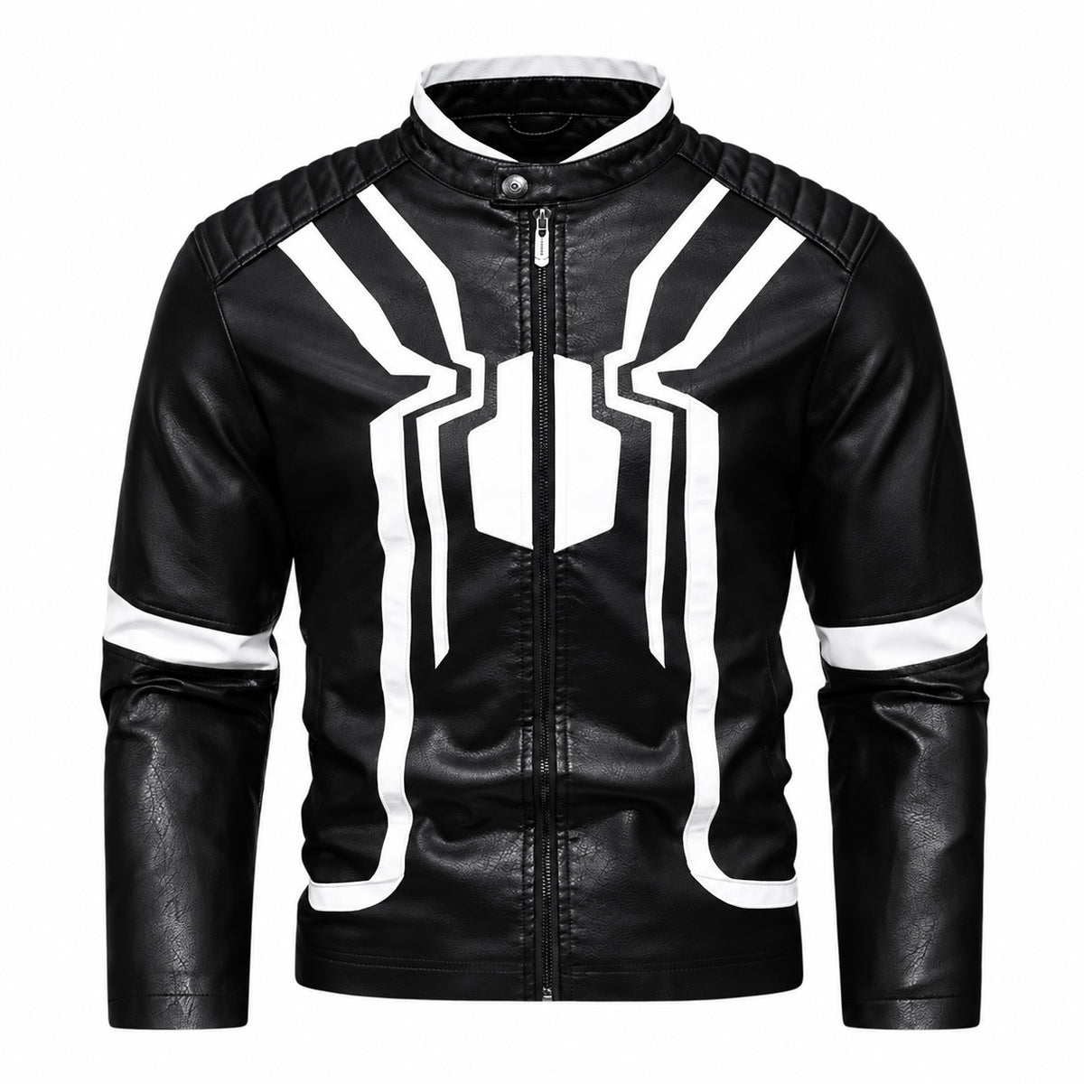 Chaqueta RAVENTO negra con diseño blanco